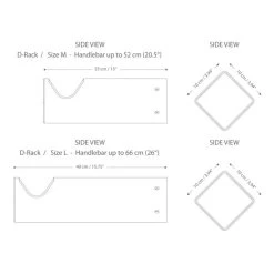 Parax D-Rack Bicycle Wall Mount - Silver - Black - Without Wooden Front 9 Parax D-Rack Bicycle Wall Mount - Silver - Black - Without Wooden Front -Cycle Parts Shop parax d rack bicycle wall mount 1 994723