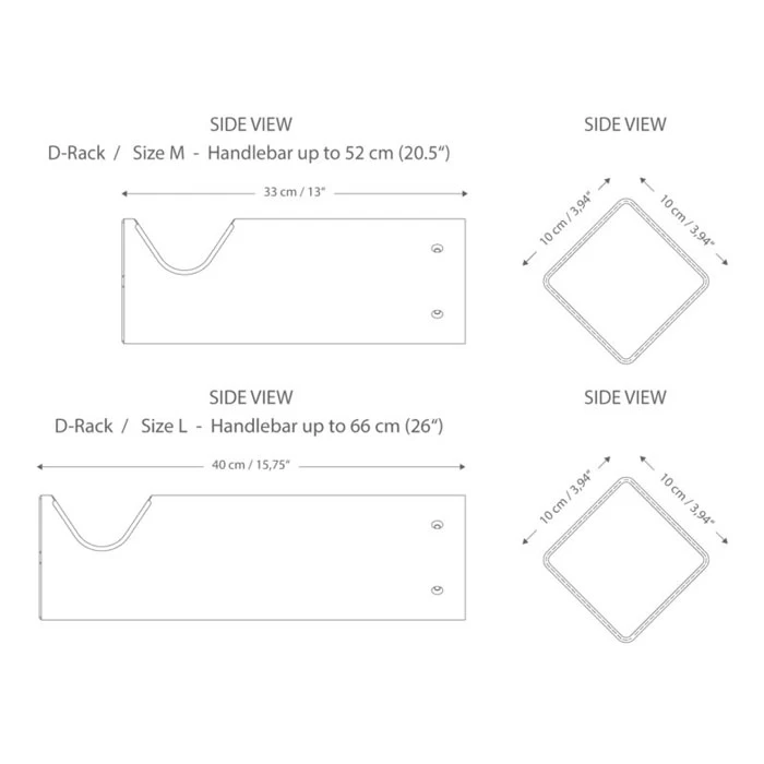 Parax D-Rack Bicycle Wall Mount - Silver - Black - Without Wooden Front 5 Parax D-Rack Bicycle Wall Mount - Silver - Black - Without Wooden Front - Image 3