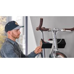 Parax D-Rack Bicycle Wall Mount - Silver - Black - Without Wooden Front 11 Parax D-Rack Bicycle Wall Mount - Silver - Black - Without Wooden Front -Cycle Parts Shop parax d rack bicycle wall mount 2 994724