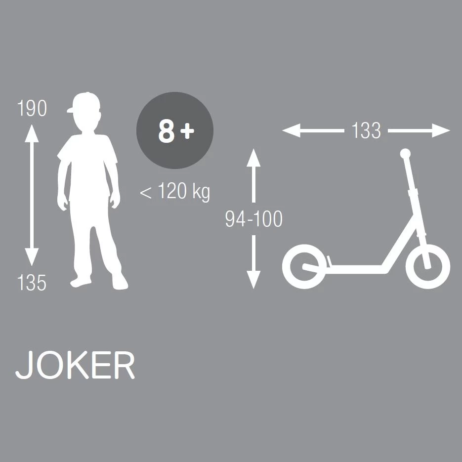 Puky JOKER Scooter - Black/white 4 Puky JOKER Scooter - Black/white - Image 2