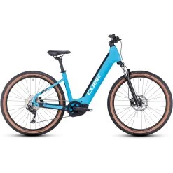 CUBE REACTION HYBRID ONE 625 - 27.5" Easy Entry Electric Mountain Bike - 2023 - Skyblue / White