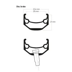 Ryde Andra 40 - 24 Inch Disc Clincher Rim - Black 7 Ryde Andra 40 - 24 Inch Disc Clincher Rim - Black -Cycle Parts Shop ryde andra 40 disk 1500684