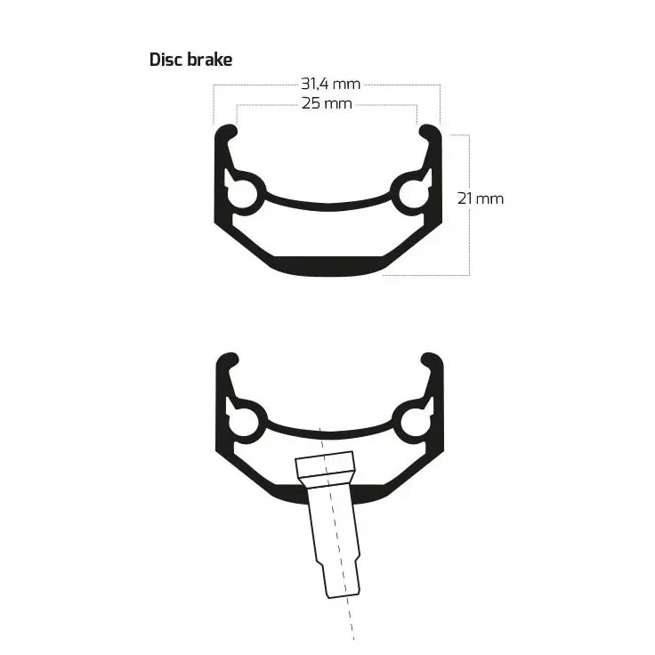 Ryde Andra 40 - 24 Inch Disc Clincher Rim - Black 5 Ryde Andra 40 - 24 Inch Disc Clincher Rim - Black - Image 3