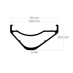 Ryde Edge M 35 OS- 27.5 Inch Disc Clincher Rim - Black -Cycle Parts Shop ryde edge m 35 os 1 1515423