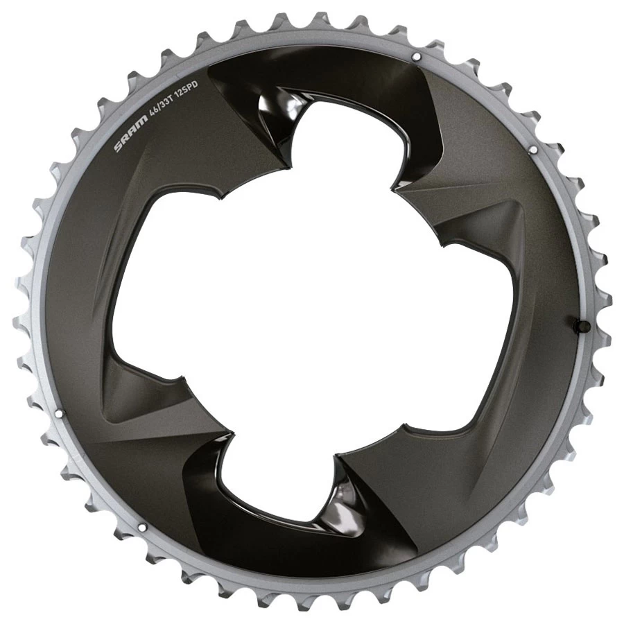 SRAM Force Chainring - 107mm | 2x12-speed | D1 - Outside | 46 Teeth | Black/Polar Grey 3 SRAM Force Chainring - 107mm | 2x12-speed | D1 - Outside | 46 Teeth | Black/Polar Grey
