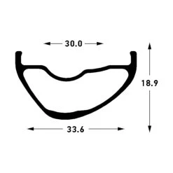 Stan's NoTubes Flow MK4 Rim - 27,5" | Clincher | Disc - 28 Hole | Black -Cycle Parts Shop stans no tubes flow mk4 rim black profile measure 1437213