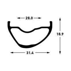 Stan's NoTubes Arch MK4 MTB Rim 26" | 28mm - 28 Holes -Cycle Parts Shop stans notube arch mtb rim meassure 1243226