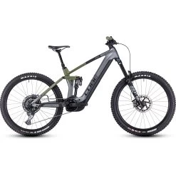 CUBE STEREO HYBRID 160 HPC TM 750 - 27.5" Carbon Electric Mountainbike - 2023 - Flashgrey / Olive