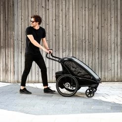 Thule Chariot Sport 2 - Bike Trailer For 2 Kids - Spectra Yellow -Cycle Parts Shop thule chariot sport 2 bike trailer for 2 kids midnight black 17 1284095