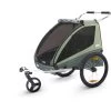 Thule Coaster XT Bike Trailer For 1-2 Kids - Bicycle + Stroller Kit - Basil Green