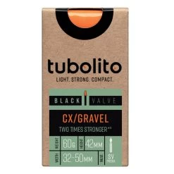 Tubolito Tubo CX/Gravel-All 700C Tube - Black - Presta Valve -Cycle Parts Shop tubolito tubo cx gravel all 700c tube black sv 1481195