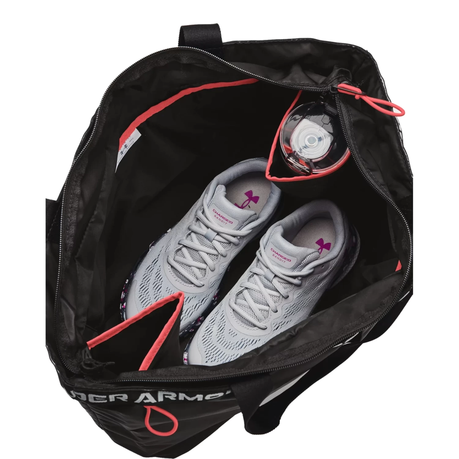 Under Armour UA Essentials Tote Bag Women - Black / Mod Gray 5 Under Armour UA Essentials Tote Bag Women - Black / Mod Gray - Image 3