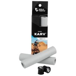 Wolf-tooth Wolf Tooth Karv Grips - Grey -Cycle Parts Shop wt grip karv gry 01 1433659